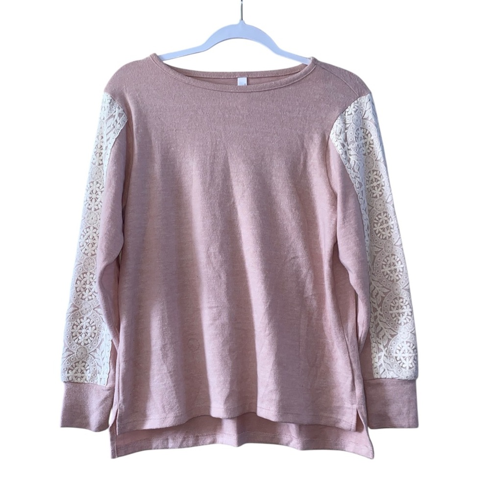 by flora nikrooz | Women's Pink Lace Sleeve Top size small